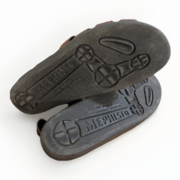 Mephisto Men's US 11 UK 45 Fisherman Sandals Leather Brown - Picture 8 of 8